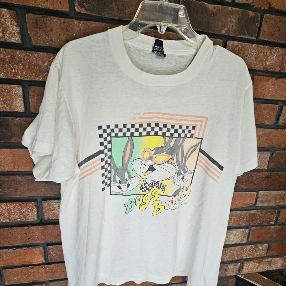 Screen stars best warner bros 1988 bugs bunny white t shirt